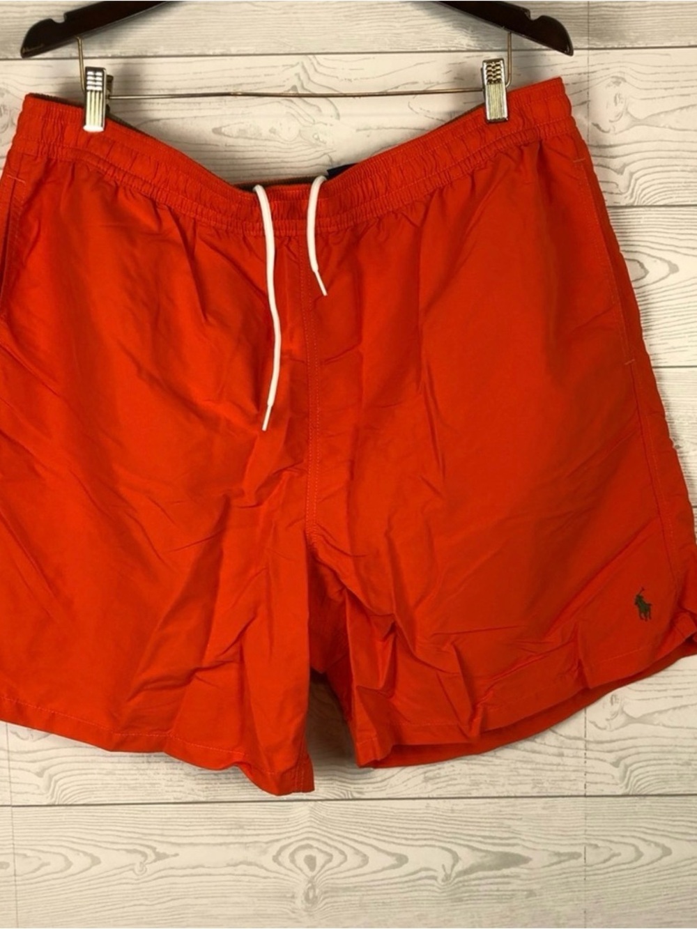 Polo by Ralph Lauren Men’s Bright Orange Swim Trunks with Drawstring - Size 2XB